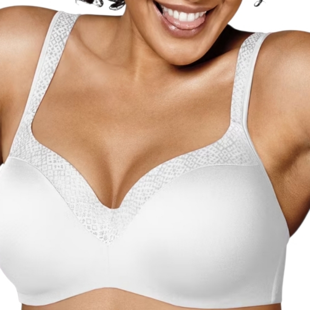 Playtex Secrets Balconette White Underwire Bra Style 4823